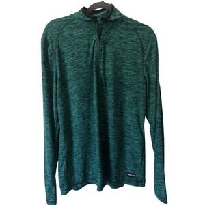 Canada Weather Gear Quarter Zip Pullover Green Heather M